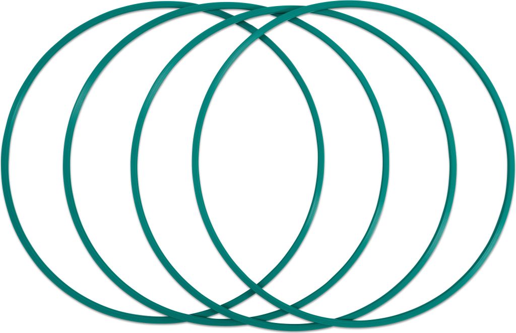 Betzold Wettkampf-Gymnastikreifen mit FIG-Profil, 4 Stück, Farbe: grün, Setgröße: 4 Stück, Durchmesser: 70 cm
