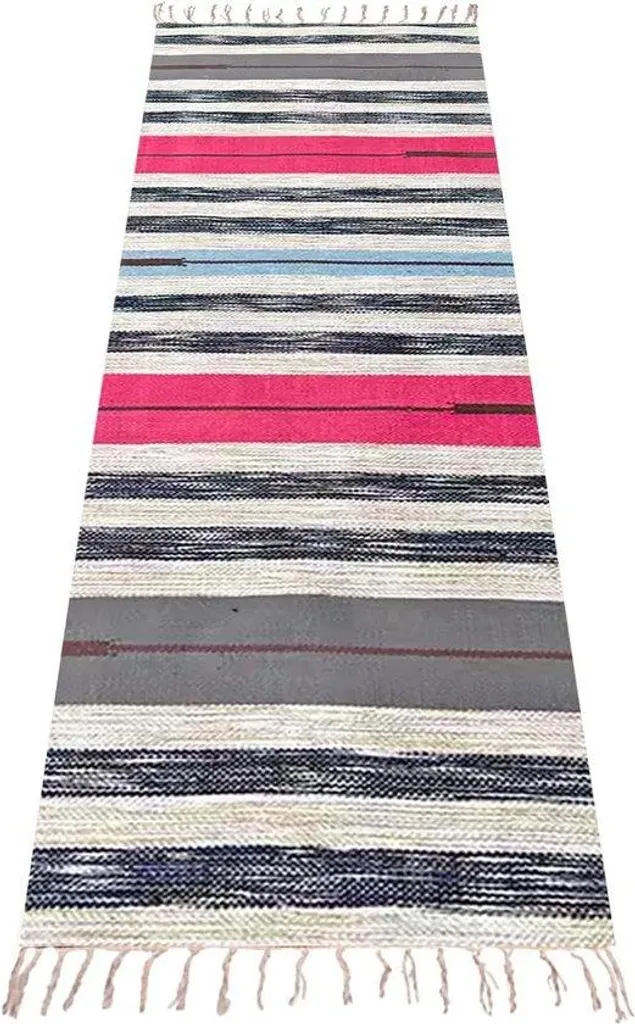 Tapis de yoga en coton antidérapant 180x60 cm pour fitness intense