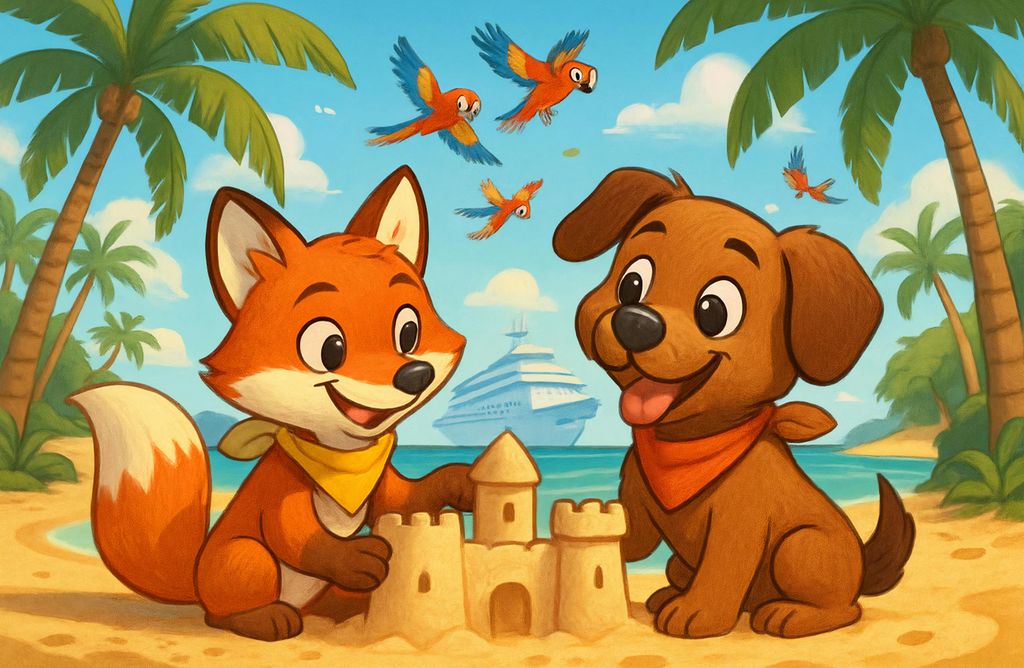hansepuzzle 111660 - Finn und Wuff Puzzle, 500 Teile, Kinder, 46,0 x 30,0cm mit hochwertiger Aufbewahrung, Kartonbox und wiederverschließbarem Beutel