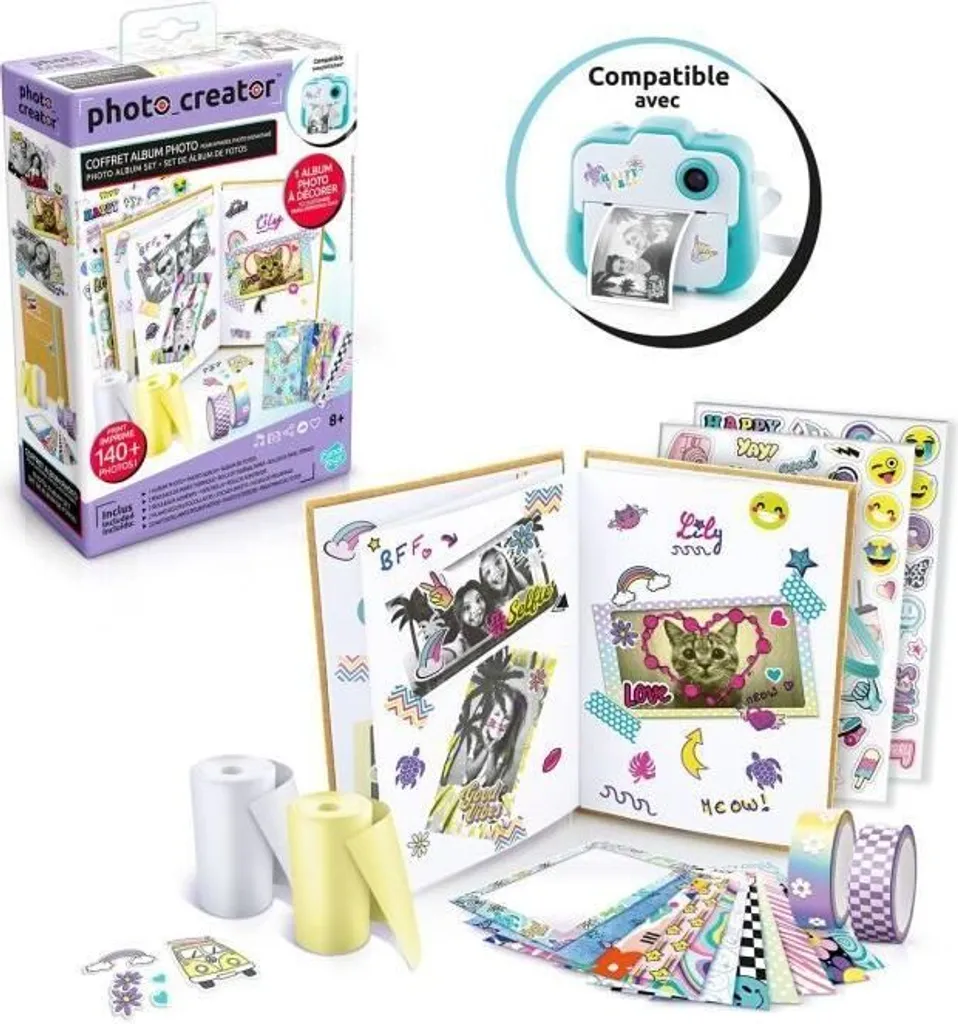 Kit Accessori Photo Creator CLK 007 | Album + 2 Rotoli Termici Canal Toys