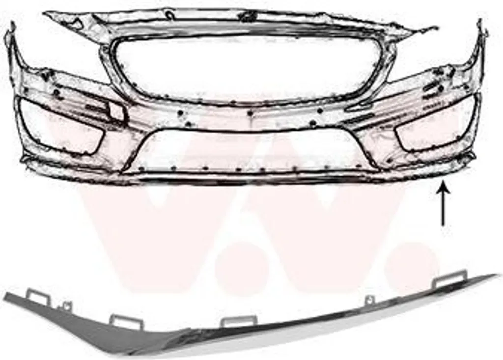VAN WEZEL 2937581 Copertura paraurti anteriore sinistra adatta per MERCEDES-BENZ CLA Coupé (C117) CLA Shooting Brake (X117) - 1