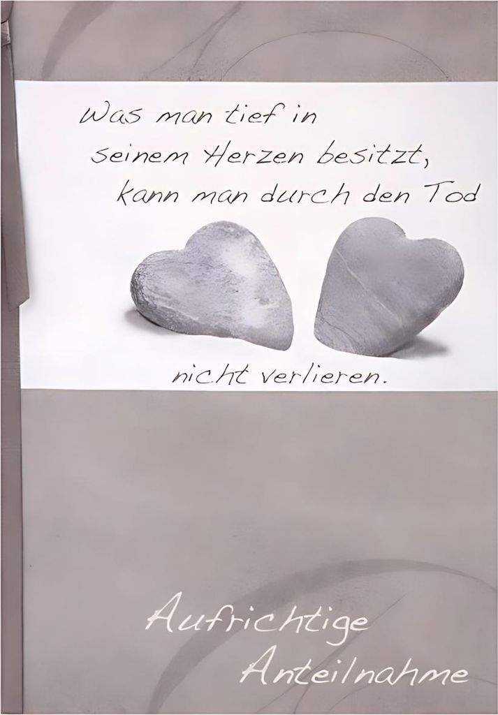 Depesche Trauerkarten Sortierung : Was man tief in seinem Herzen besitzt... Trauerkarten Sortierung : Was man tief in seinem Herzen besitzt...