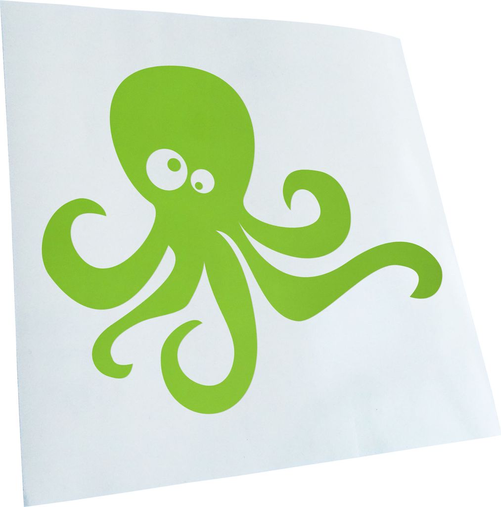 hauptsachebeklebt Kiwistar - Autoaufkleber - Oktopus Comic Heckscheibe - Aufkleber für Auto Kfz Fahrrad, LKW, Truck Mofa