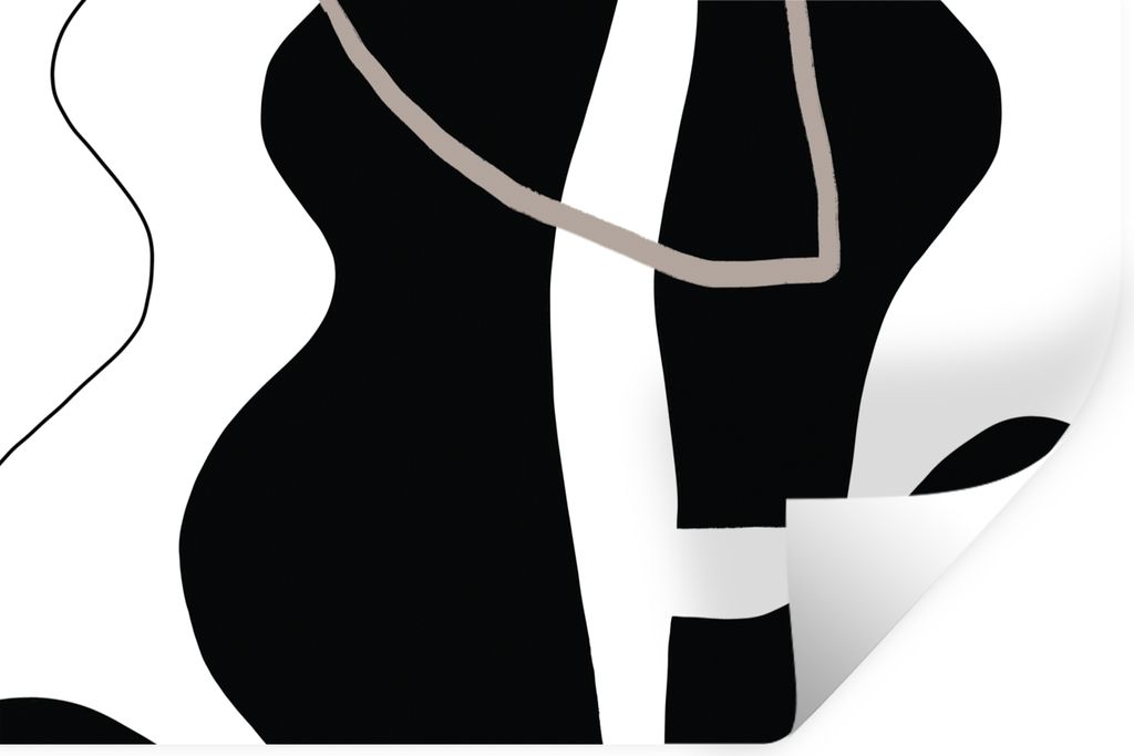 MuchoWow Wandtattoo Wandsticker Wandaufkleber Abstrakt - Minimalismus - Design 120x80 cm Selbstklebend und Repositionierbar - Selbstklebend - Fot...