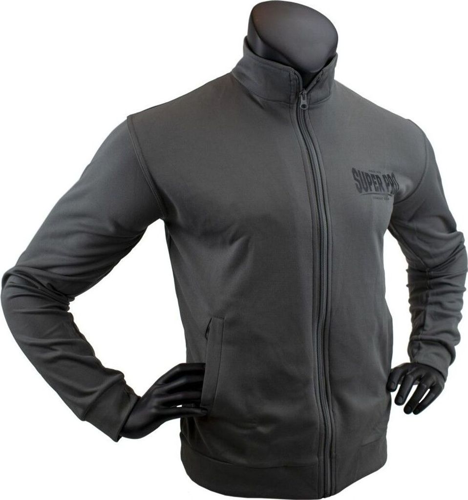 Super Pro Trainingsjacke Grau/Schwarz-M