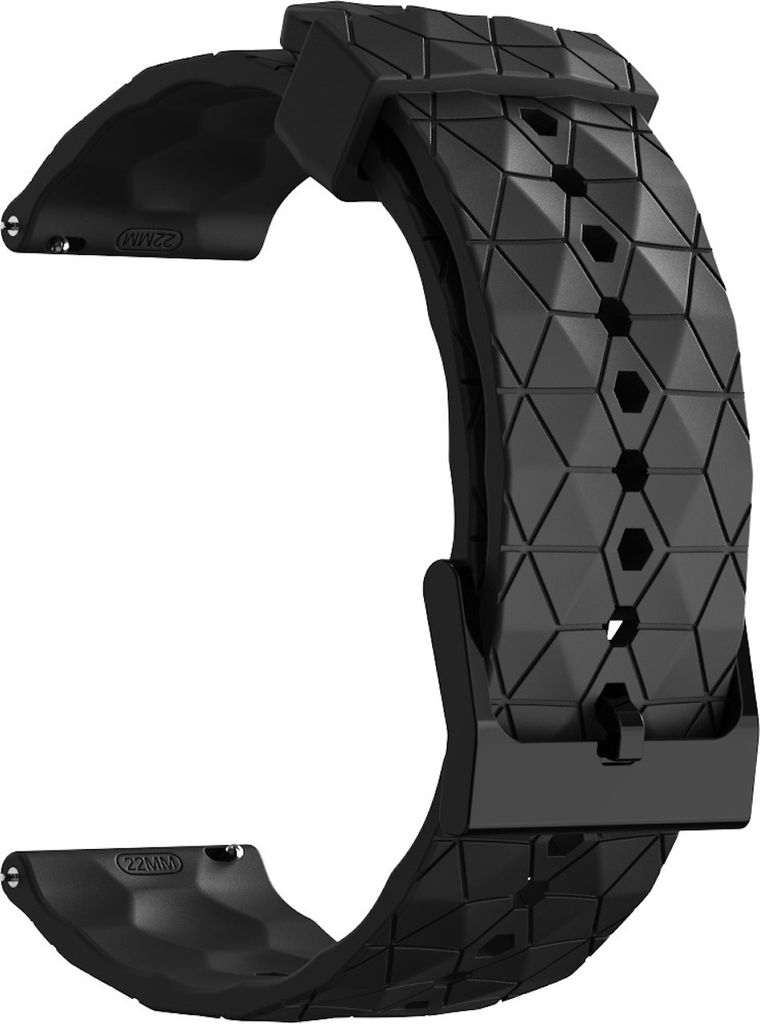 Für Samsung Galaxy Watch 7 44 / 40mm / FE Silikon Fußball Design Ersatz Arm Band Schwarz