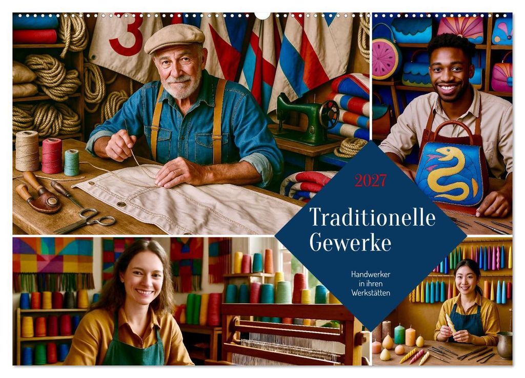 Traditionelle Gewerke (Wandkalender 2027 DIN A2 quer), CALVENDO Monatskalender