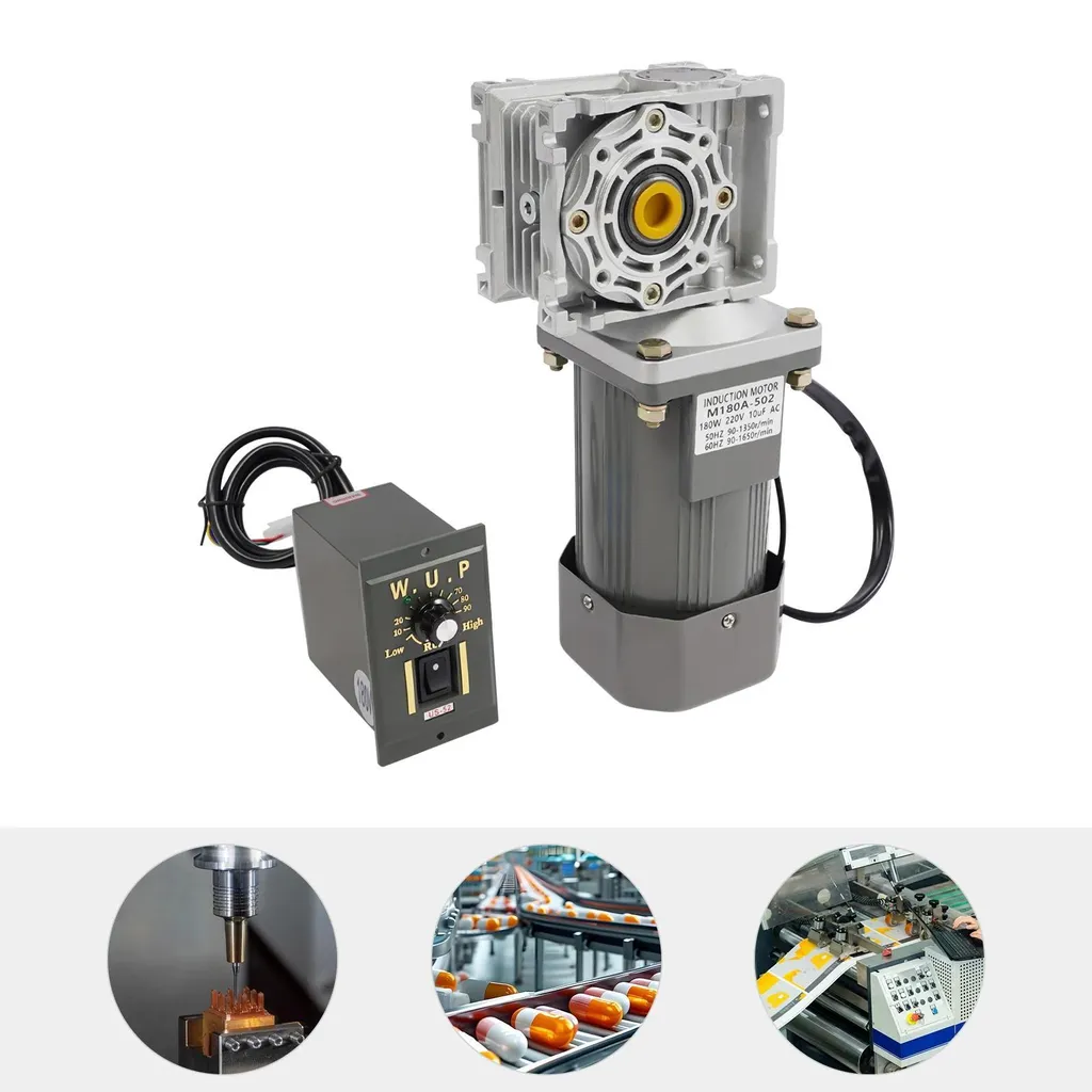 Moteur à engrenages à vis sans fin RV40 180W 220V avec variateur
