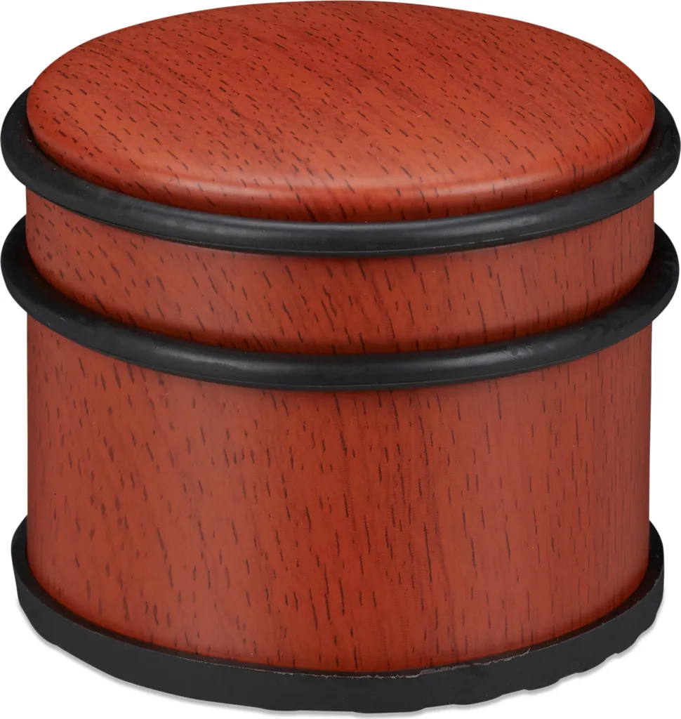 Fermaporta Legno Relaxdays (10 pz) - Antiscivolo Rosso-Marrone Offerta