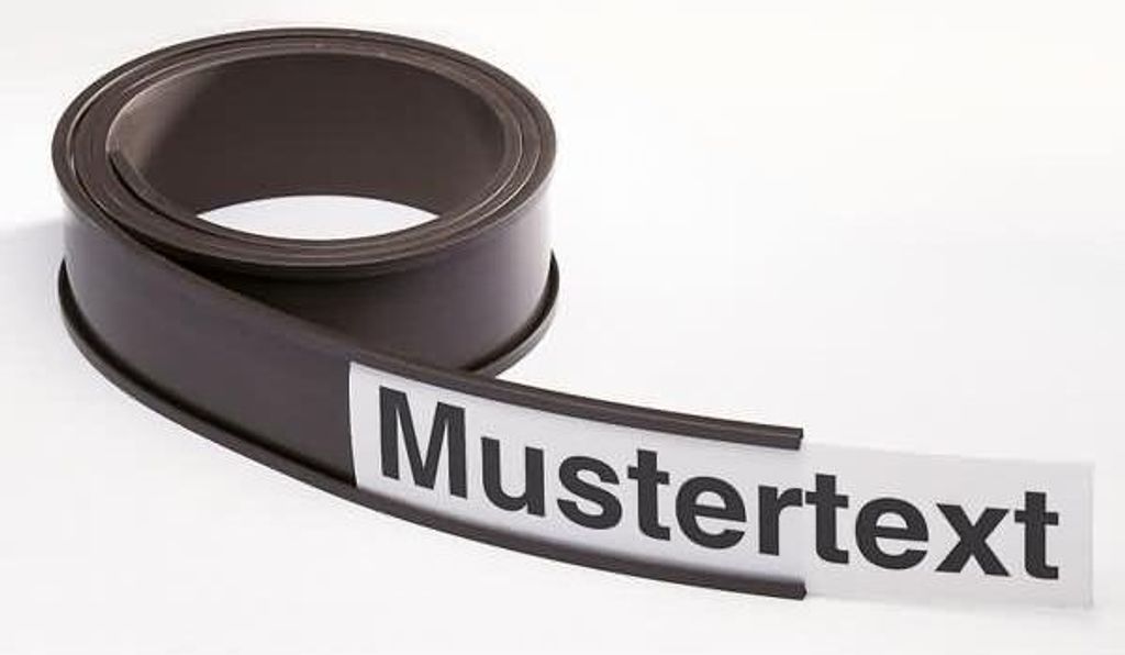 Einsteckstreifen für 34mm Magnetschiene auf A4 Bogen VE=90 Stück weiß