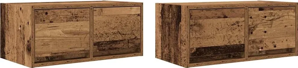 vidaXL Mobili TV Set 2 pz Legno Recuperato 60 cm Design Industrial - 2