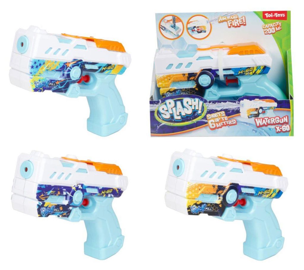 Pistolet à eau en plastique, 16 cm, disponible en 3 Image du produit 