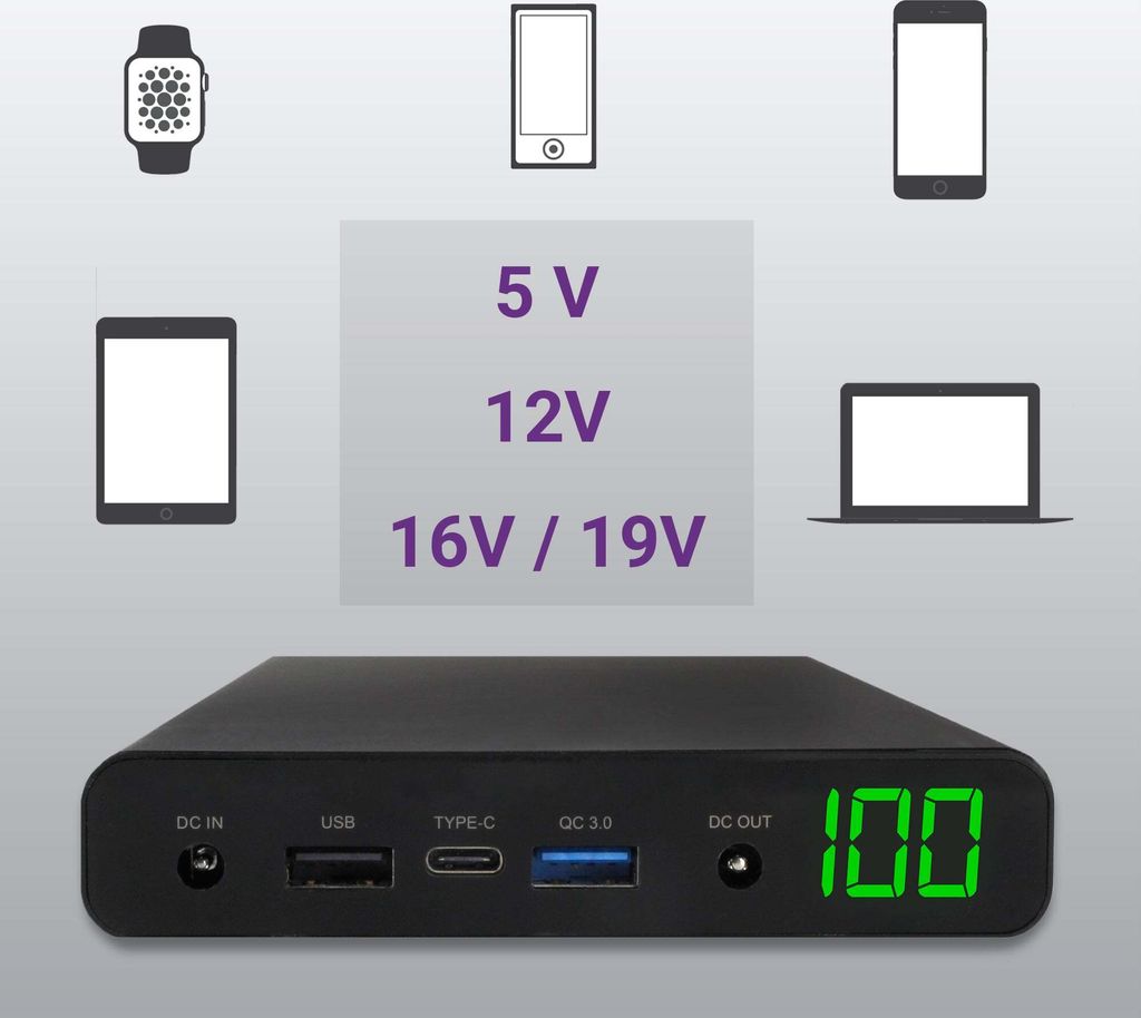 XORO MPB 3000 - Mobile Powerbank, 30.000 mAh Li-Ionen Produktbild 11