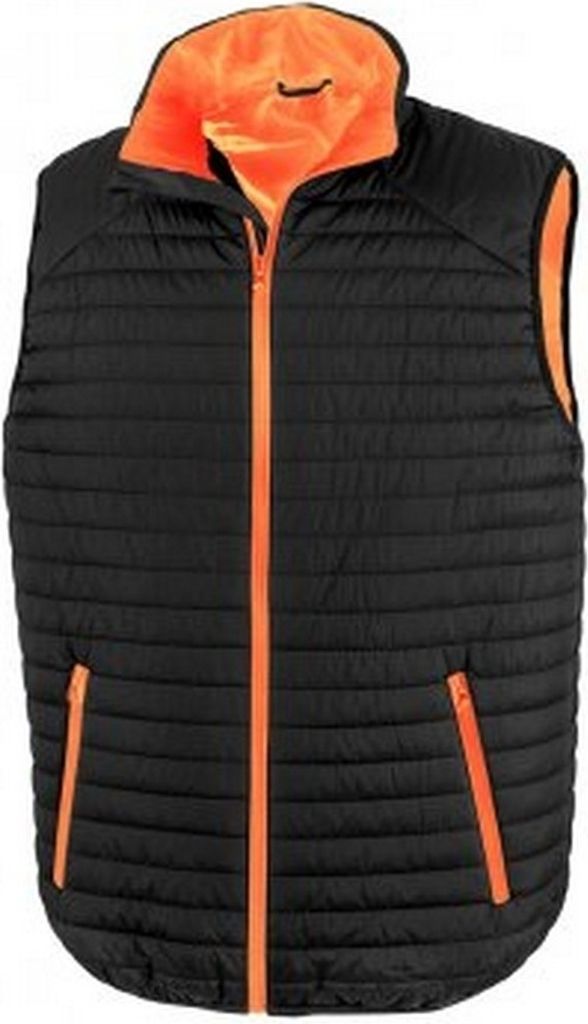 Result Erwachsene Uni Thermo Stepp-Gilet PC3757 (3XL) (Schwarz/Orange)
