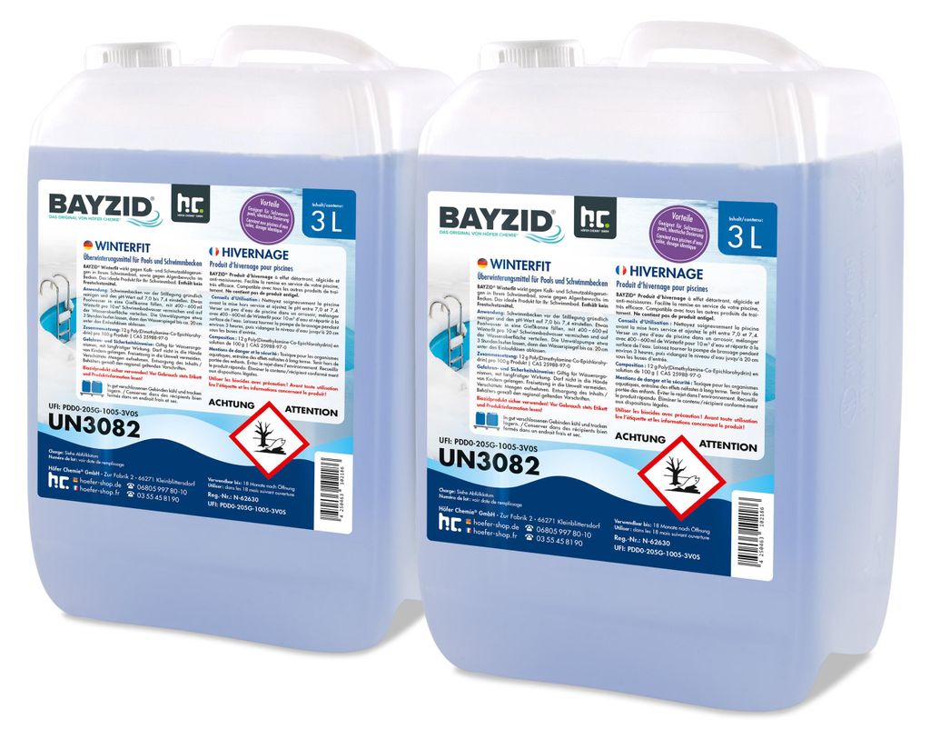 2x3 L BAYZID® Winterfit Überwinterungsmitte gegen Algen und Produktbild 