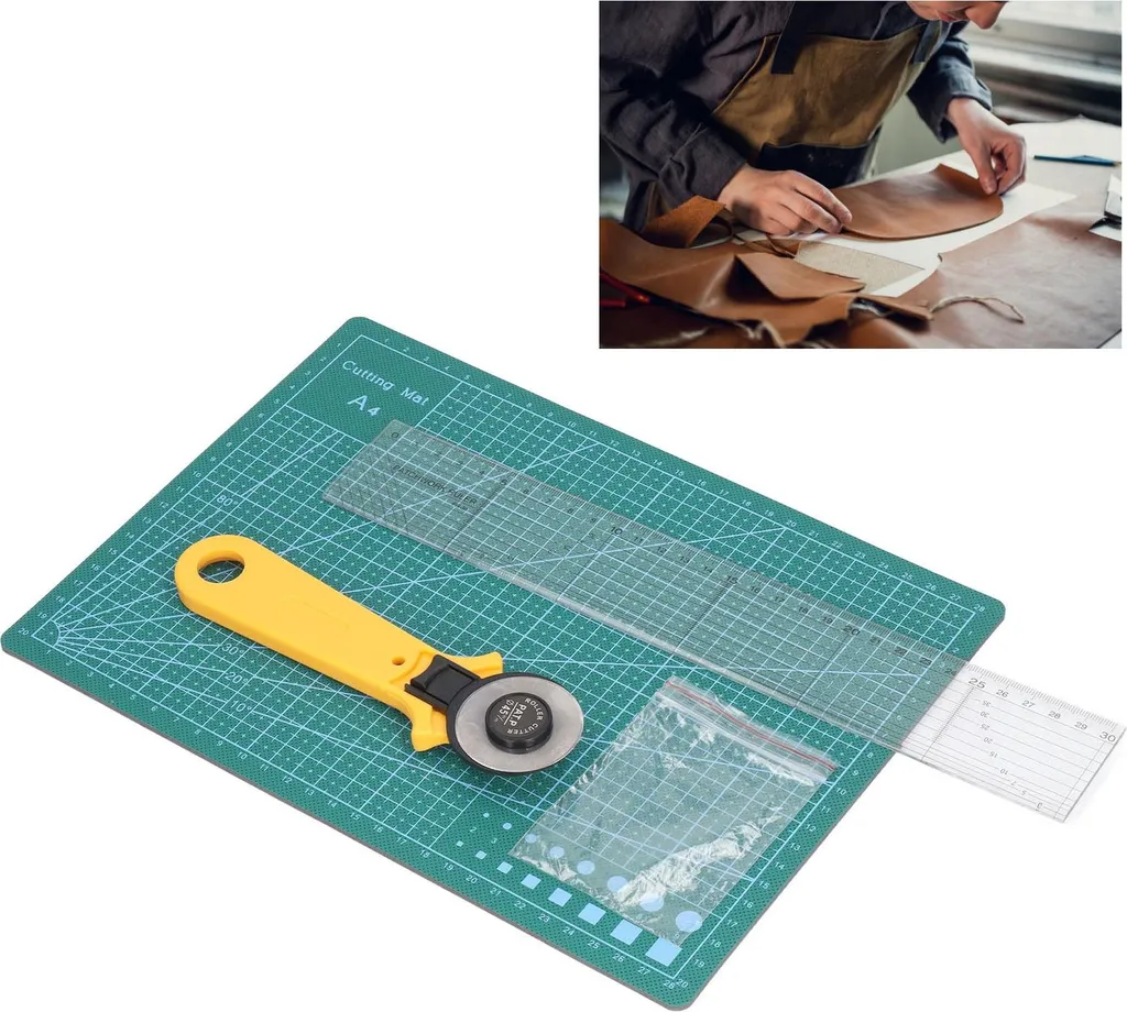 Set Tappetino da Taglio A4 Trasparente e Taglierina 45mm | Quilting - 5