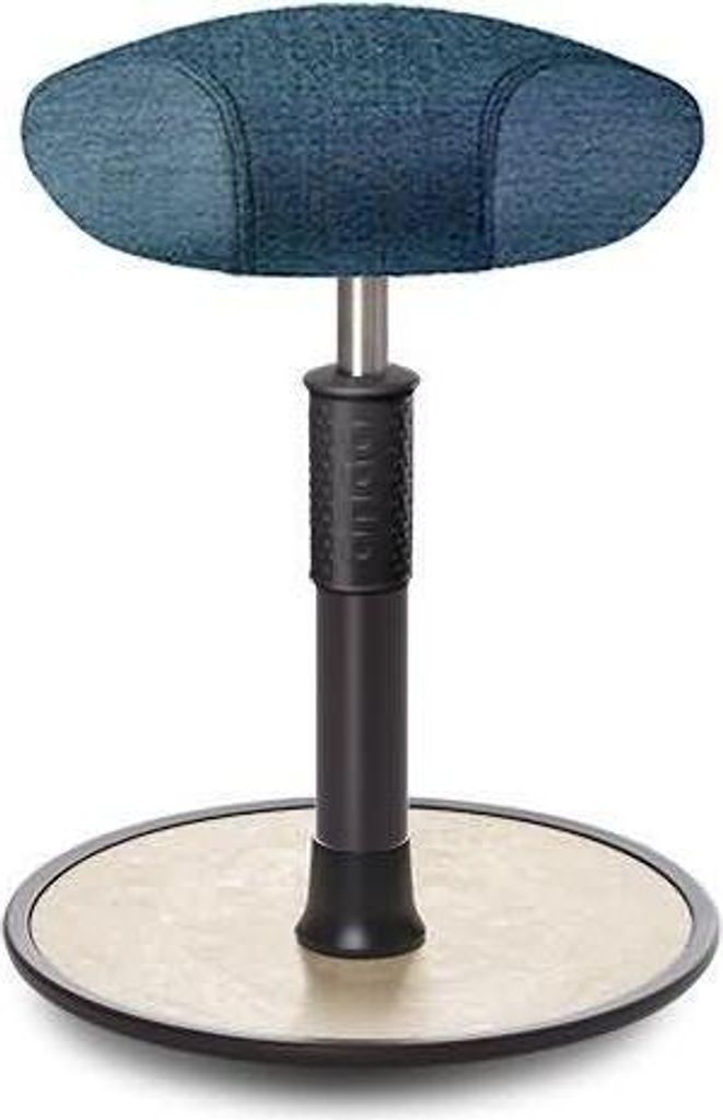 Sitz- Stehhocker Free Regular Triangel Camira Rivet Ozeanblau schwarz /creme.