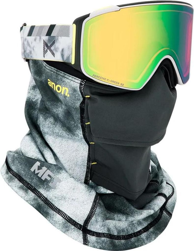 Anon M4s Cylindrical+mfi Face Mask Skibrille Grau Perceive Variable Green/CAT2 Herren,Damen Grau Perceive Variable Green/CAT2