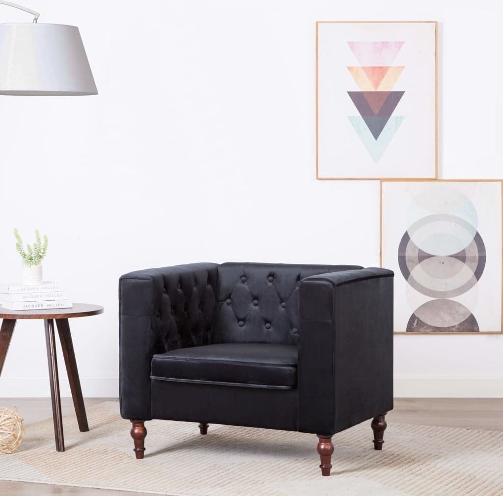 Maison Exclusive - Sessel Schwarz Samt