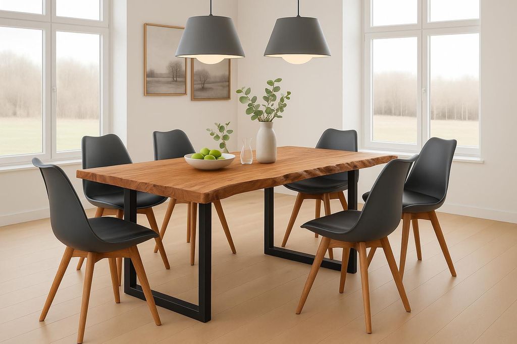 7-TLG. Essgruppe Quinn | Esstisch mit 6 Stühlen | 200x100 Produktbild 