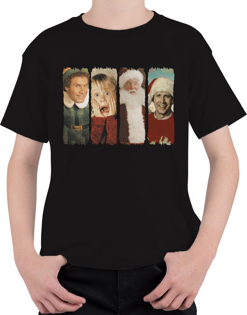 Weihnachtsfilme Vintage Retro Boys of Winter - Weihnachten Xmas Uni Kinder T-Shirt, Schwarz, 140