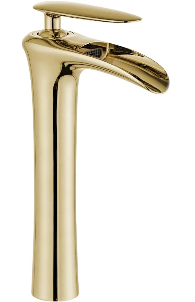 Mexen Lyra Rubinetto Lavabo Alto Dorato 745310-50 | Design Moderno Oro