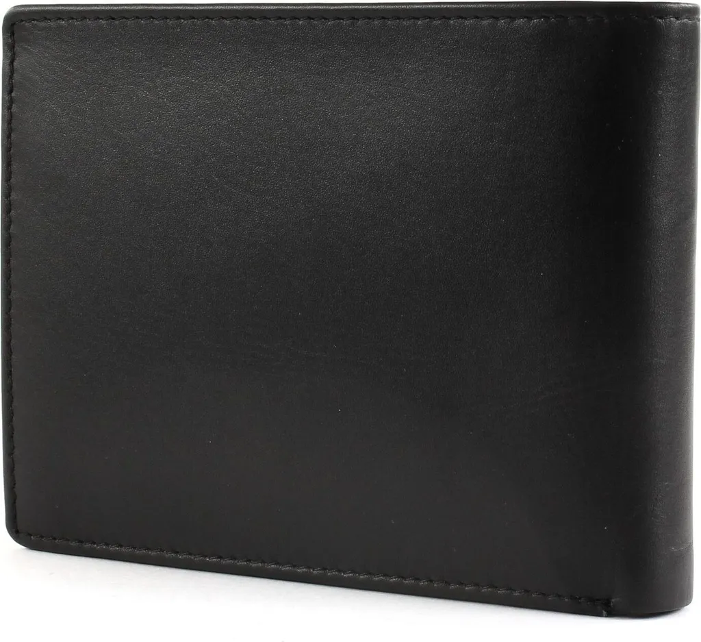 Esquire Harry Portefeuille RFID avec Rabat - Cuir Véritable Noir Quer - 4