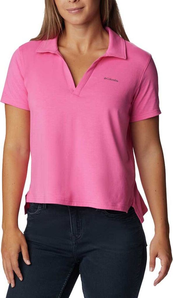 Columbia Sun Trek Kurzarm-poloshirt Rosa S Frau Rosa S