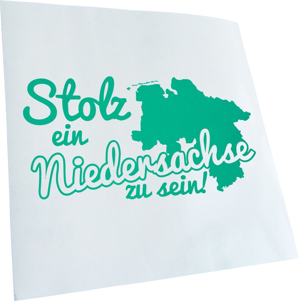 Kiwistar - Autoaufkleber - Niedersachse Stolz - Türkis - 50x25cm - Aufkleber für Auto, Laptop, Fahrrad, LKW, Motorrad mehrfarbig JDM Decal Racing