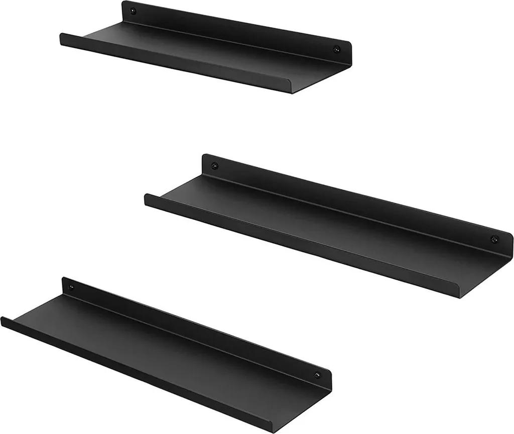 Set di 3 mensole metalliche da parete