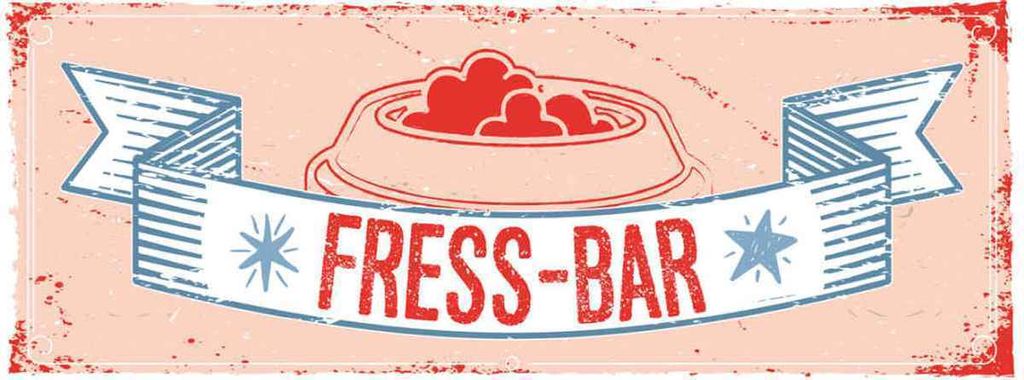 vianmo Holzschild 10x27 cm Fress-Bar Tier Haustier