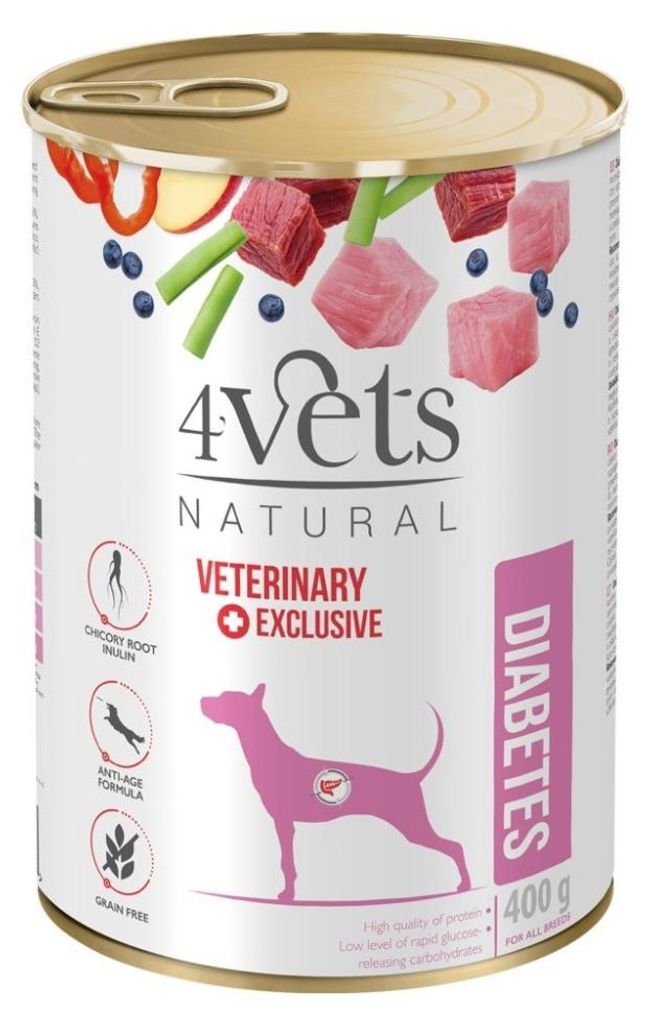 4VETS NATURAL Diabetes Hund 400 Produktbild 