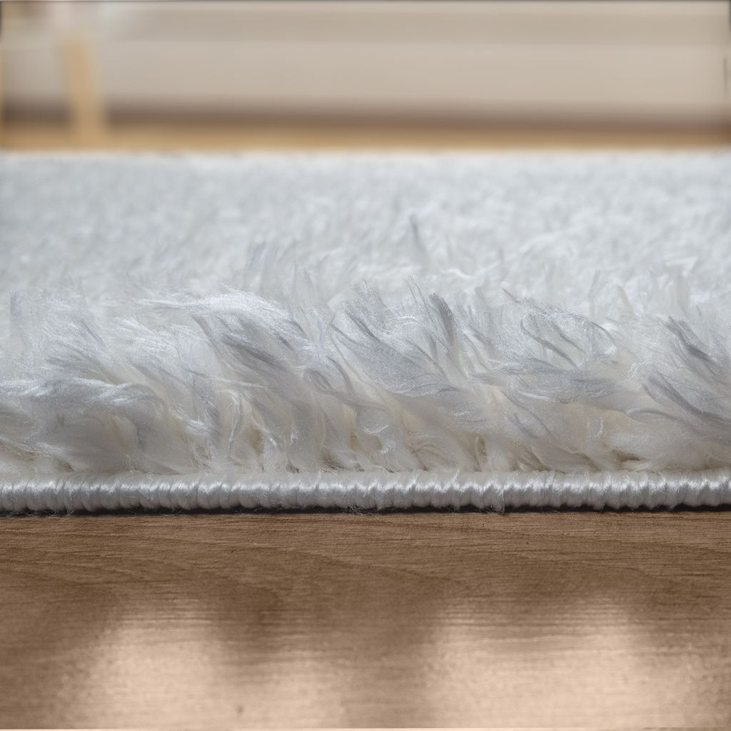 TT Home Teppich Wohnzimmer Hochflor Einfarbiges Design Produktbild 3