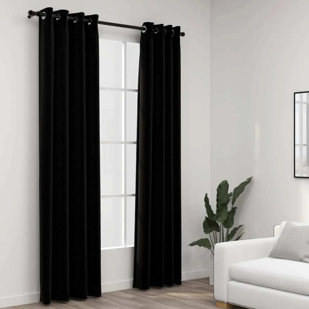Tende Termiche Oscuranti Nere 140x225cm Occhielli | The Living Store