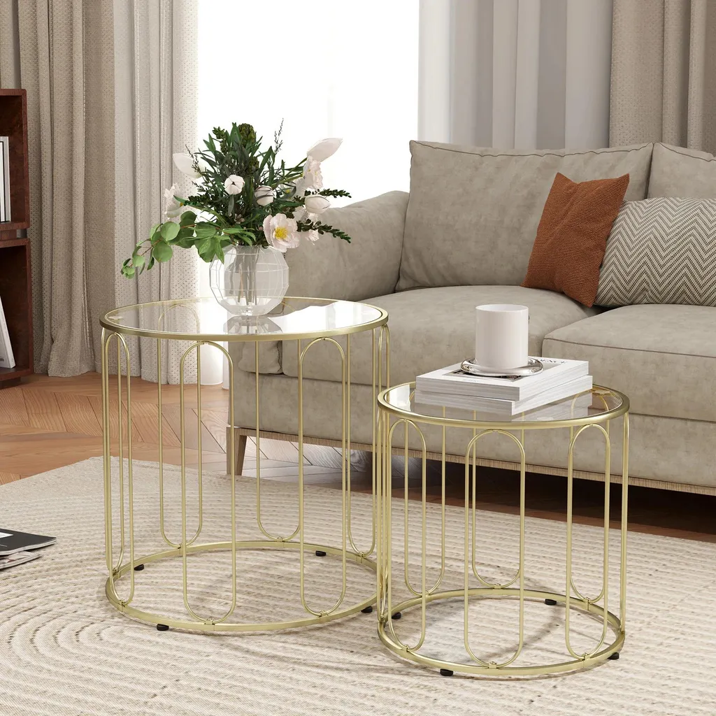 Tables d'Appoint Or Gain de Place - Solution Déco pour Petits Salons