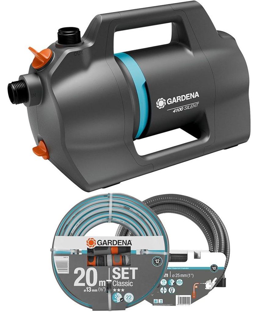 Gardena 9051-20, Schwerkraftpumpe, 3,6 bar, 4100 l/h, IPX4, Produktbild 