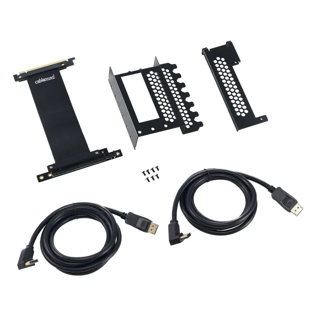 Staffa Verticale GPU CableMod CM-VPB-2DK-R | Supporto PCI-e con 2 DisplayPort