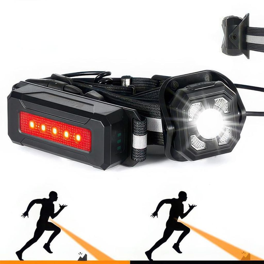 LED Lauflicht Joggen USB-C Wiederaufladbar, Brustlampe mit Produktbild 