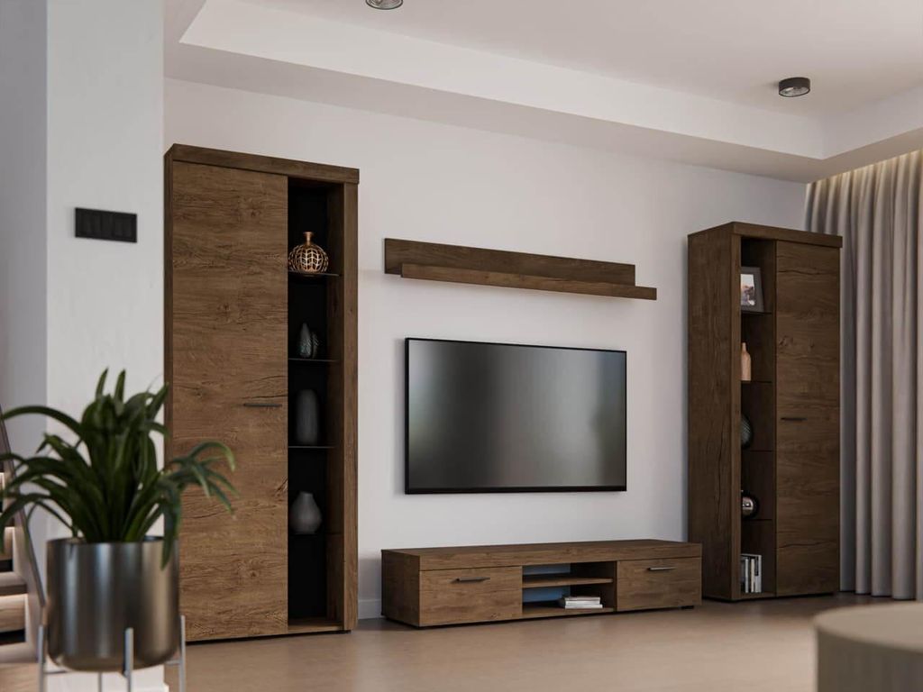 Wohnwand Rumba XL lefkas eiche Produktbild 