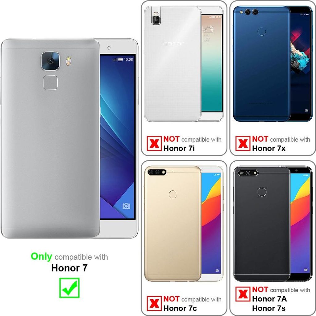 Cadorabo Handykette für Honor 7 in SCHWARZ - WEIß - Handy Hülle mit Verstellbaren Band Kordel zum Umhängen