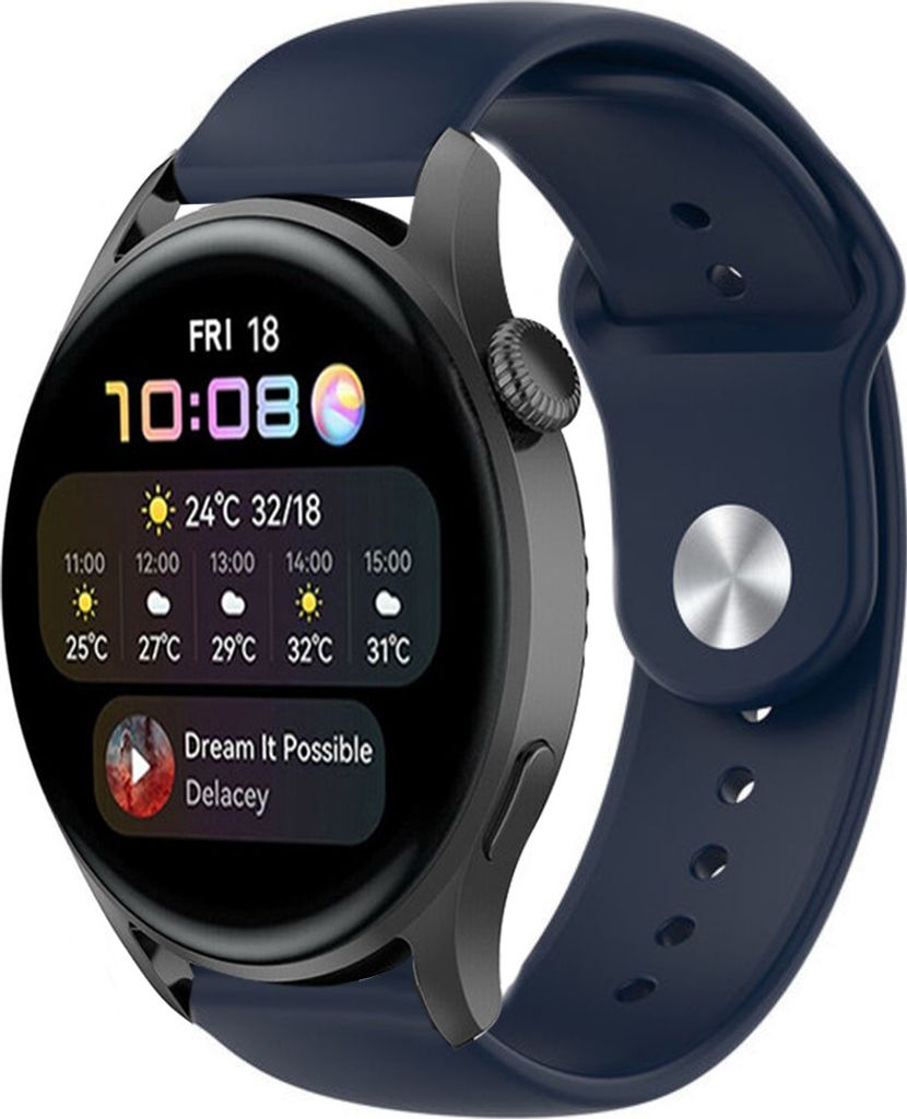 Strap-it Huawei Watch 3 (Pro) Sportarmband (Dunkelblau)