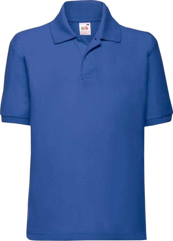Fruit of the Loom - Poloshirt für Kinder kurzärmlig BC389 (128 (7-8 Jahre)) (Royalblau)