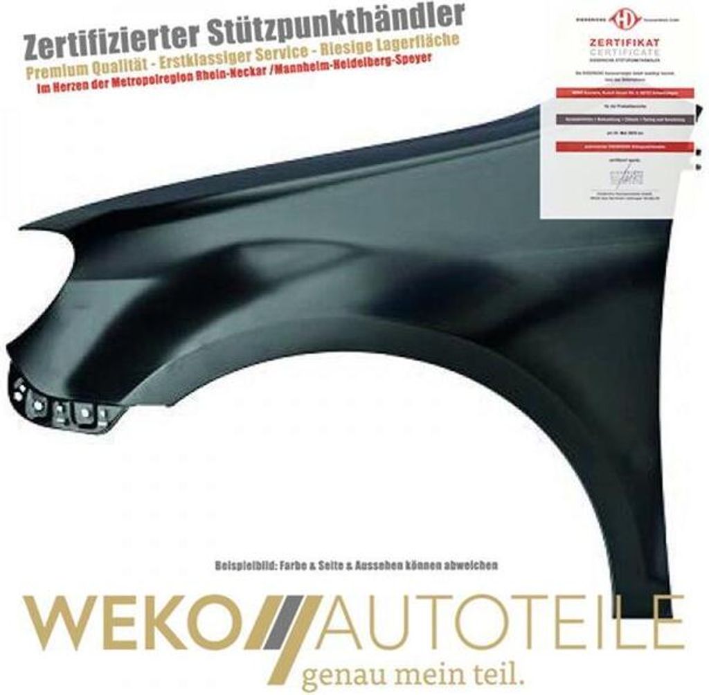 Kotflügel vorne rechts DIEDERICHS 2215106 für VW