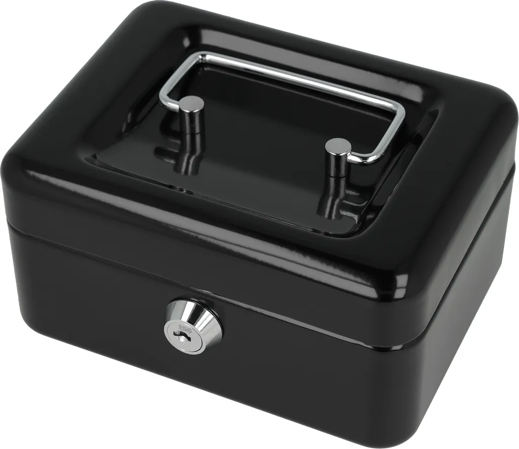 Boîte à Billets Métallique Noire 152mm avec Plateau de Tri Coulissant
