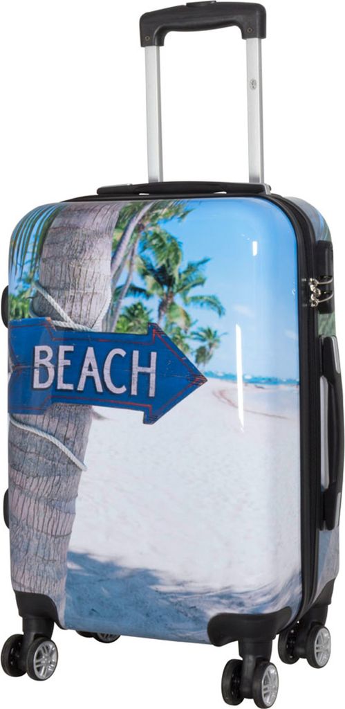 Reisekoffer Trolley 35Li Beach Bordgepäck Koffer Polycarbonat Bunt 55 cm Bowatex
