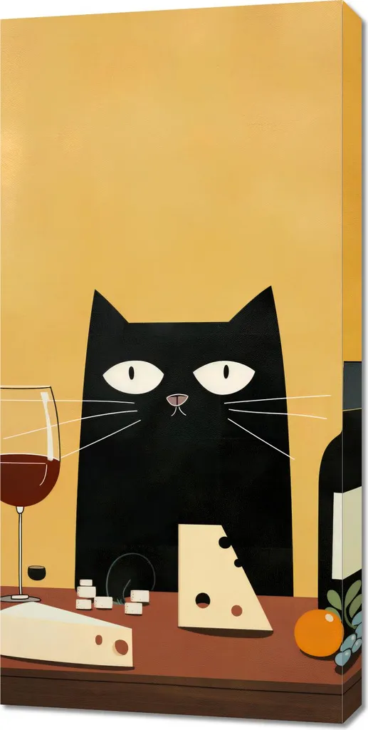 Tableau Image 50 x 100 cm Festin Gastronomique pour Déco de Cuisine