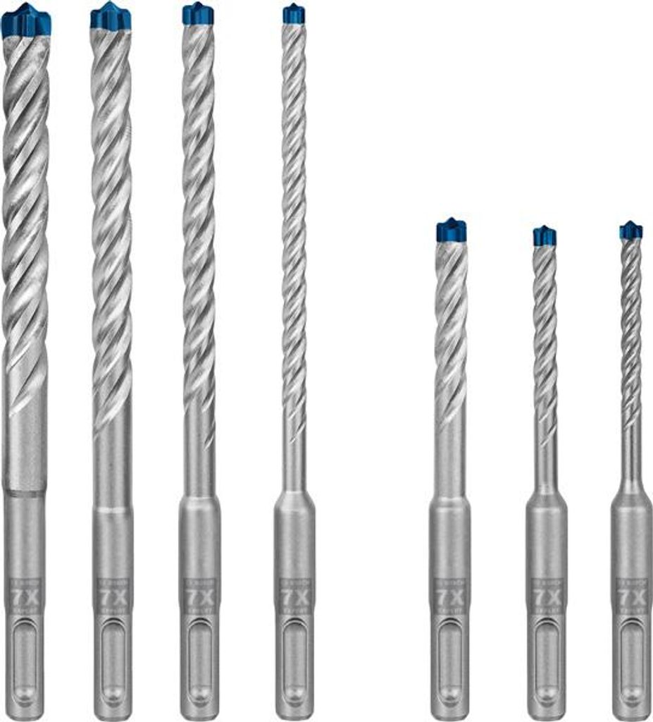 EXPERT SDS plus-7X Hammerbohrer-Set, D= 5/6/6/8/8/10/12 mm, Produktbild 