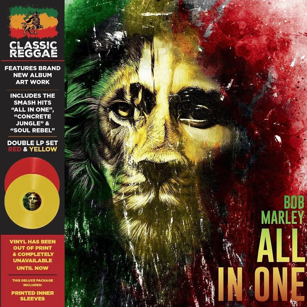 Bob Marley All In One 2 LP Vinyle Couleur : Le Cadeau Idéal pour Fan Reggae