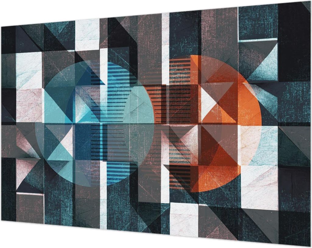 Wandtapete - Dekorative Tapete für Wohnzimmer- Tapetenfolie für Wanddekoration - 104x70 cm - Abstrakte Formen