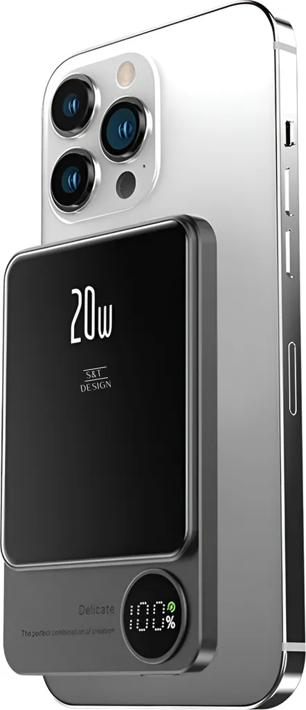 Batterie Externe sans Fil Magnétique 5000 mAh 20W pour iPhone MagSafe